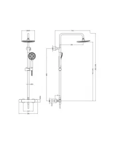 APS8099 Round Thermostatic Bar Valve & Kit Brushed Brass