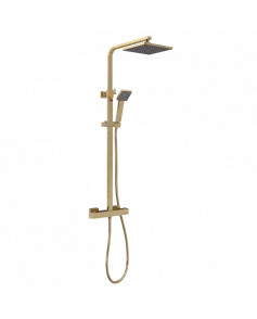 APS8100 Square Thermostatic Bar Valve & Kit Brushed Brass