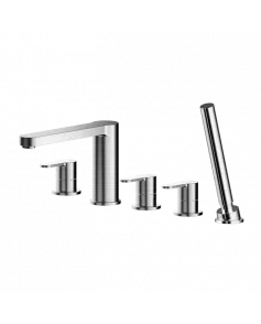 APS8110 Deck Mounted 5 Tap Hole Bath Shower Mixer Chrome