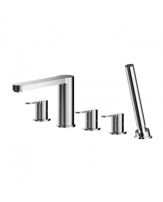 APS8110 Deck Mounted 5 Tap Hole Bath Shower Mixer Chrome