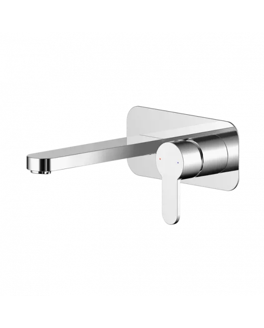 APS8115 Wall Mounted 2 Tap Hole Basin Mixer With Plate Chrome