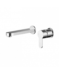 APS8121 Wall Mounted 2 Tap Hole Basin Mixer Chrome