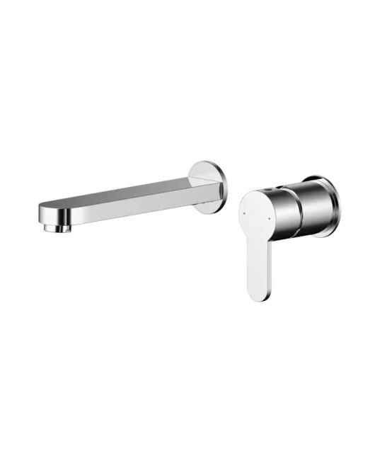 APS8121 Wall Mounted 2 Tap Hole Basin Mixer Chrome
