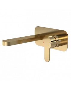 APS8135 Arvan W/M 2TH Basin Mixer With Plate Brushed Brass