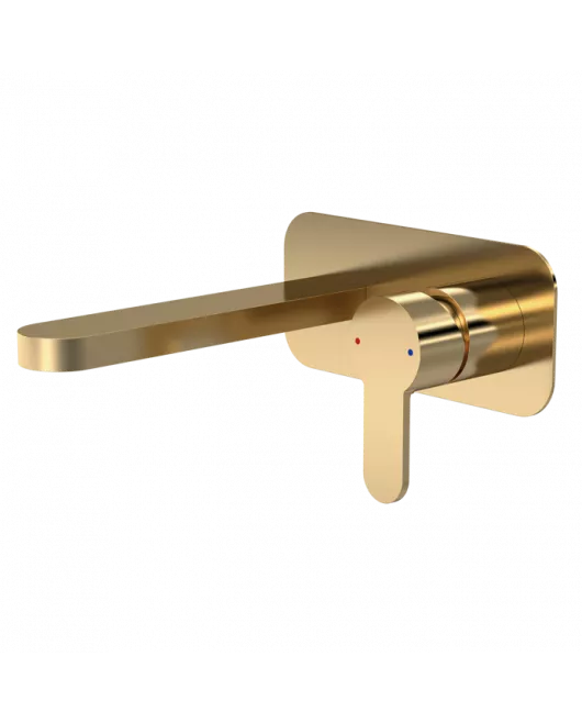 APS8135 Arvan W/M 2TH Basin Mixer With Plate Brushed Brass