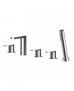 APS8157 Deck Mounted 5 Tap Hole Bath Shower Mixer Chrome