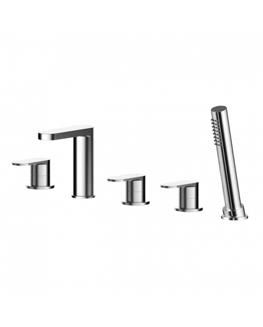 APS8157 Deck Mounted 5 Tap Hole Bath Shower Mixer Chrome