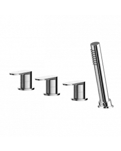 APS8164 Deck Mounted 4 Tap Hole Bath Shower Mixer No Spout Chrome