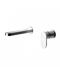 APS8168 Wall Mounted 2 Tap Hole Basin Mixer Chrome