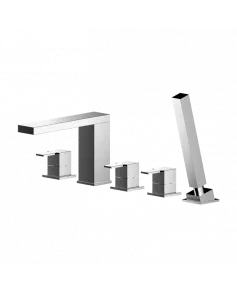 APS8186 Deck Mounted 5 Tap Hole Bath Shower Mixer Chrome