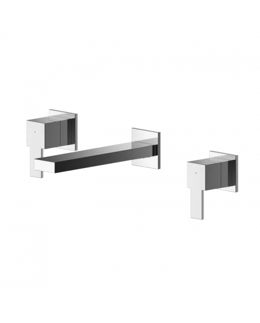 APS8189 Wall Mounted 3 Tap Hole Basin Mixer Chrome