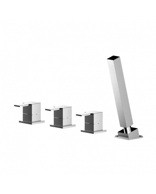 APS8193 Deck Mounted 4 Tap Hole Bath Shower Mixer No Spout Chrome