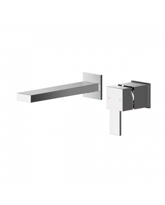 APS8197 Wall Mounted 2 Tap Hole Basin Mixer Chrome