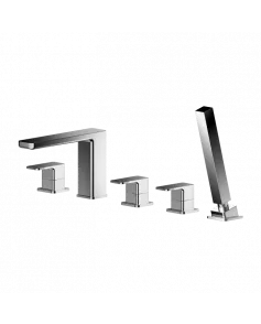 APS8216 Deck Mounted 5 Tap Hole Bath Shower Mixer Chrome