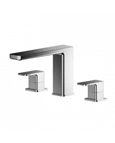 APS8222 Deck Mounted 3 Tap Hole Bath Filler Chrome
