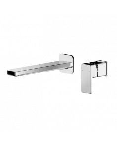 APS8227 Wall Mounted 2 Tap Hole Basin Mixer Chrome