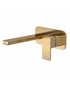 APS8241 Windon W/M 2TH Basin Mixer With Plate Brushed Brass