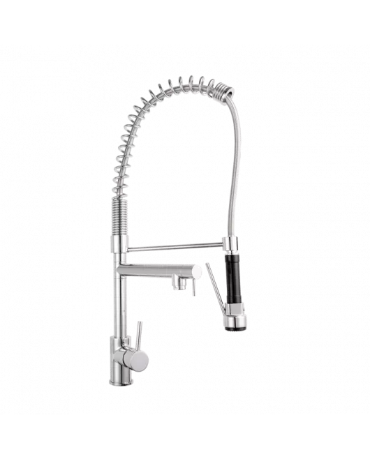 APS8276 Tall Side Action Kitchen Tap & Rinser Chrome