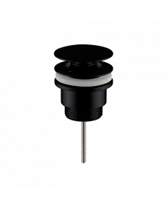 APS8375 Universal Push Button Basin Waste Slotted & Un-Slotted Matt Black