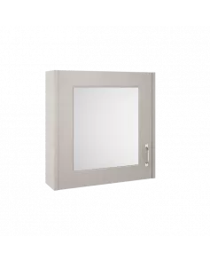 APS8400 600mm Mirror Cabinet Stone Grey Woodgrain