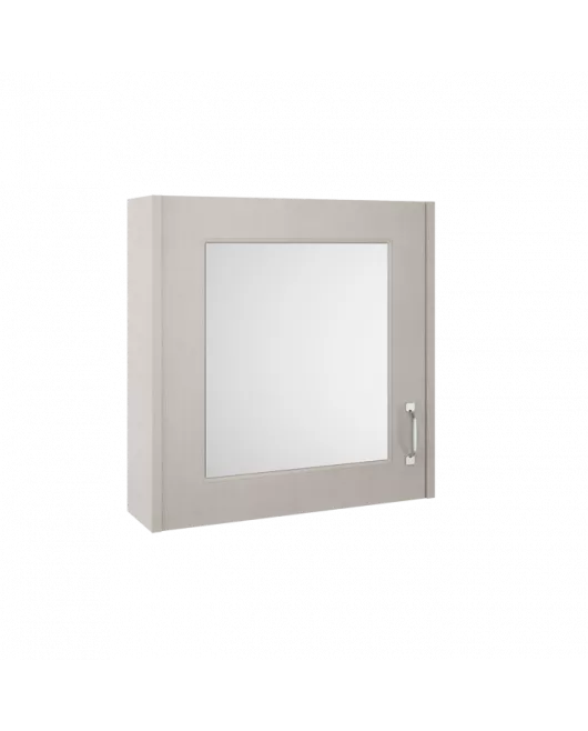 APS8400 600mm Mirror Cabinet Stone Grey Woodgrain