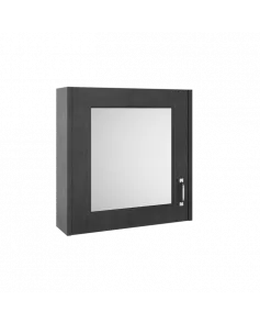 APS8402 600mm Mirror Cabinet Royal Grey Woodgrain