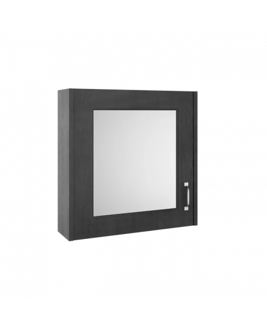 APS8402 600mm Mirror Cabinet Royal Grey Woodgrain