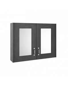 APS8403 800mm Mirror Cabinet Royal Grey Woodgrain