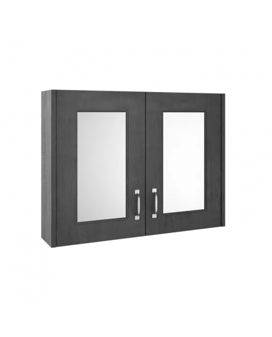 APS8403 800mm Mirror Cabinet Royal Grey Woodgrain