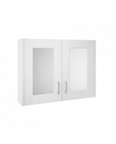 APS8405 800mm Mirror Cabinet White Ash Woodgrain