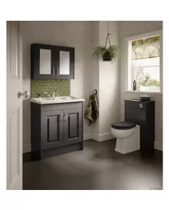 APS8406 Carlton Toilet Seat Royal Grey Woodgrain