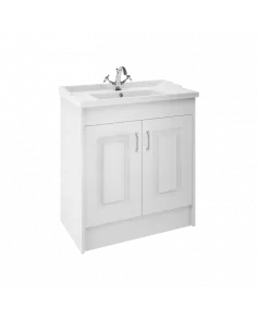 APS8417 York 800mm FS 2-Door Unit & Basin White Ash Woodgrain