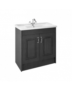 APS8425 York 1000mm FS 2-Door Unit & Basin Royal Grey Woodgrain