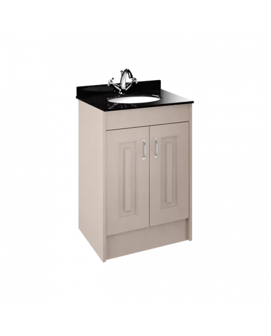 APS8428 600 2-Door F/S Unit with Marble Top 1TH Stone Grey/Black