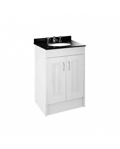 APS8430 600 2-Door F/S Unit with Marble Top 3TH White Ash/Black
