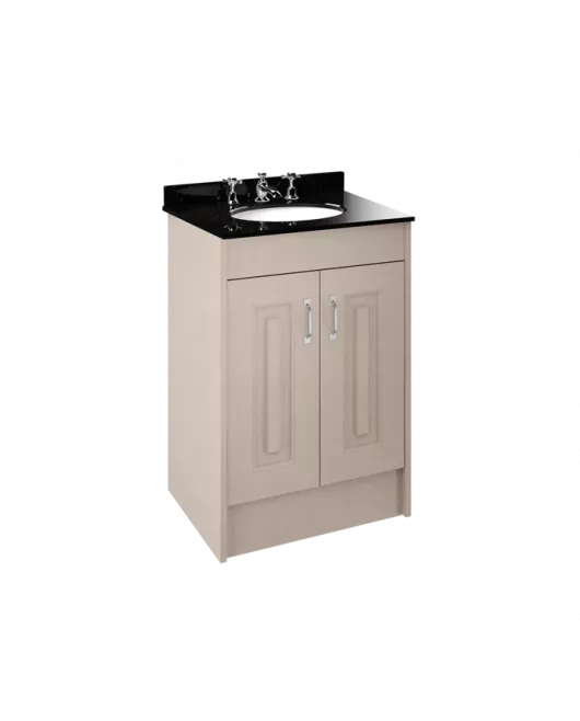 APS8431 600 2-Door F/S Unit with Marble Top 3TH Stone Grey/Black