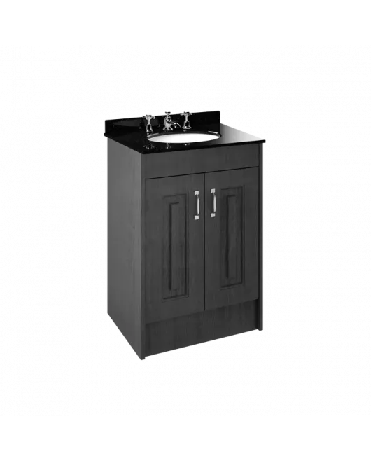 APS8432 600 2-Door F/S Unit with Marble Top 3TH Royal Grey/Black