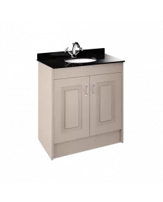 APS8434 800 2-Door F/S Unit with Marble Top 1TH Stone Grey/Black