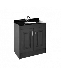APS8435 800 2-Door F/S Unit with Marble Top 1TH Royal Grey/Black