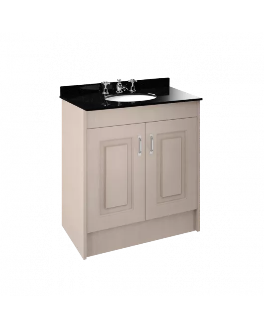 APS8437 800 2-Door F/S Unit with Marble Top 3TH Stone Grey/Black