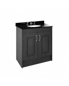 APS8438 800 2-Door F/S Unit with Marble Top 3TH Royal Grey/Black