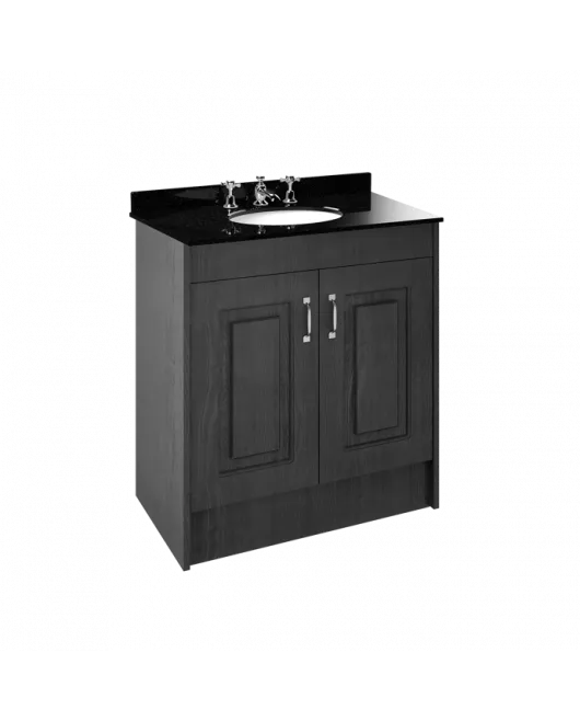 APS8438 800 2-Door F/S Unit with Marble Top 3TH Royal Grey/Black
