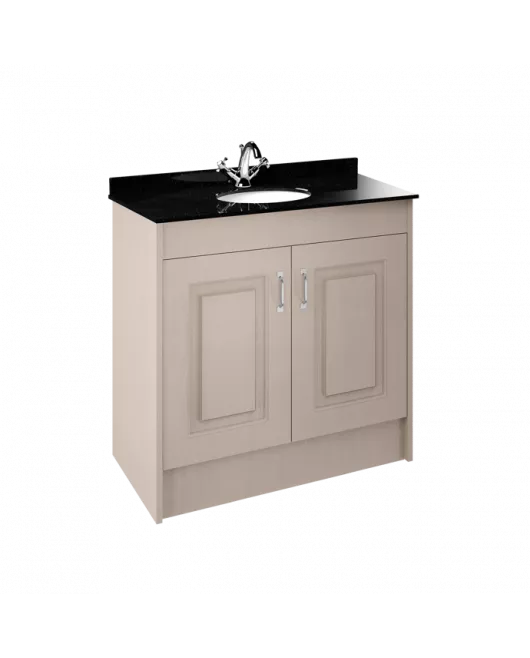 APS8440 1000 2-Door F/S Unit with Marble Top 1TH Stone Grey/Black