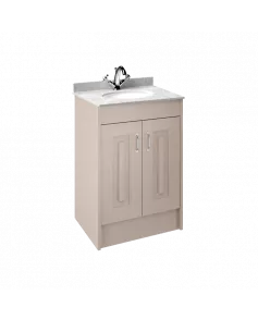 APS8446 600 2-Door F/S Unit with Marble Top 1TH Stone Grey/White