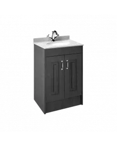 APS8447 600 2-Door F/S Unit with Marble Top 1TH Royal Grey/White