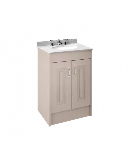 APS8449 600 2-Door F/S Unit with Marble Top 3TH Stone Grey/White
