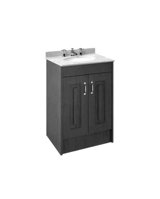 APS8450 600 2-Door F/S Unit with Marble Top 3TH Royal Grey/White
