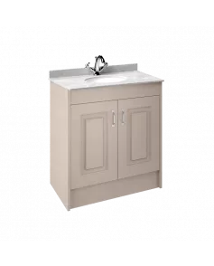 APS8452 800 2-Door F/S Unit with Marble Top 1TH Stone Grey/White