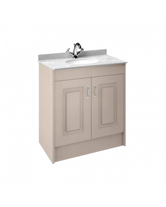 APS8452 800 2-Door F/S Unit with Marble Top 1TH Stone Grey/White