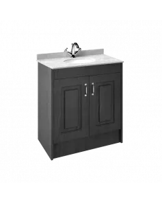 APS8453 800 2-Door F/S Unit with Marble Top 1TH Royal Grey/White